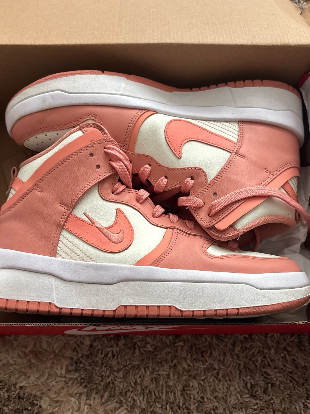 Nike Sail/Porpoise Bliss Dunk High Up Womens Box Label